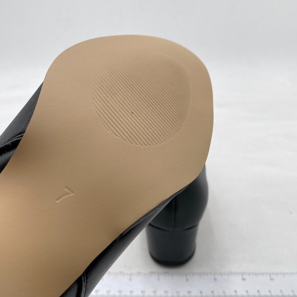 Black Women Closed Toe Ankle Boots Chunky Heels Zip Up Short Booties Work Shoes - Picture 5 of 6